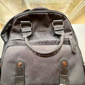Lovook Size Medium (M) Loungefly Black Canvas Backpack with Metal Hardware